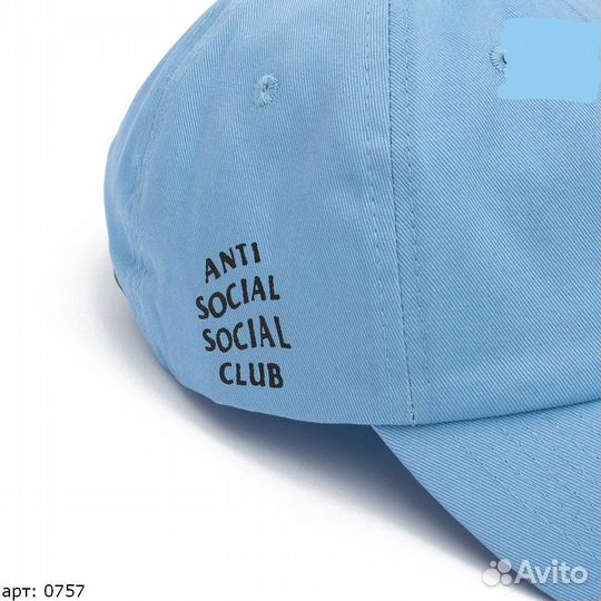 Бейсболка assc голубая