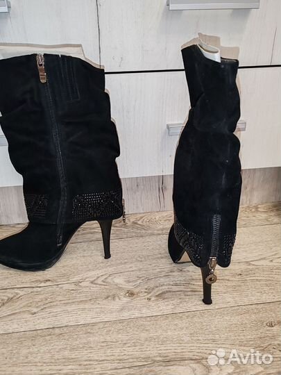 Ботильоны натуральная замша новые