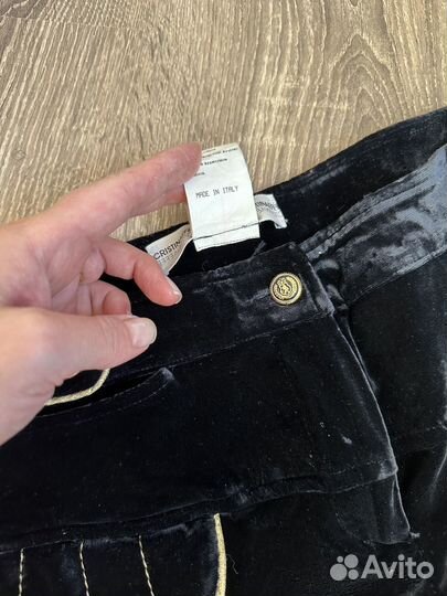 Брюки укороченые велюр