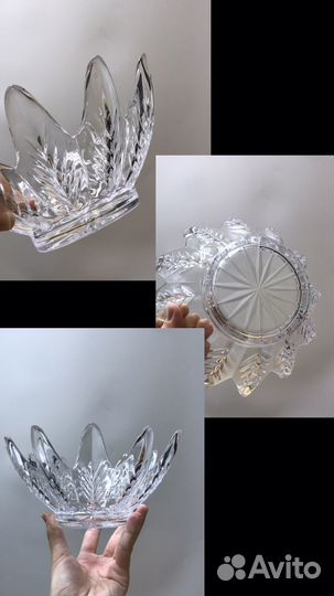 Хрустальный салатник новый/ваза для фруктов/конфет