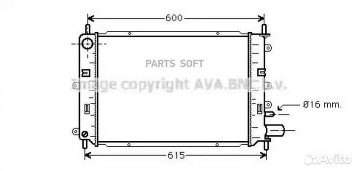 Радиатор охлаждения Форд Эскорт 1991