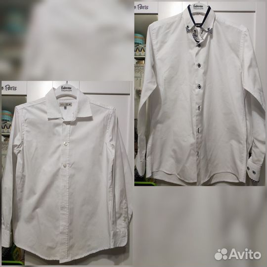 Рубашки белые школьные, размер 10 и 13 лет
