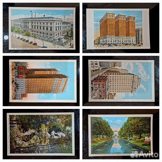 Коллекция старинных открыток Филадельфия,Питтсбург