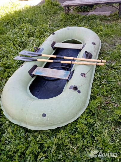 Лодка пвх двухместная весельная