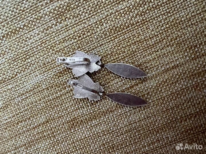 Серебрянные серги СССР