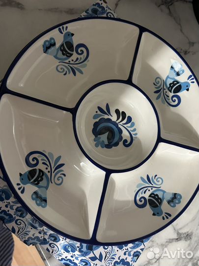 Гжель менажница