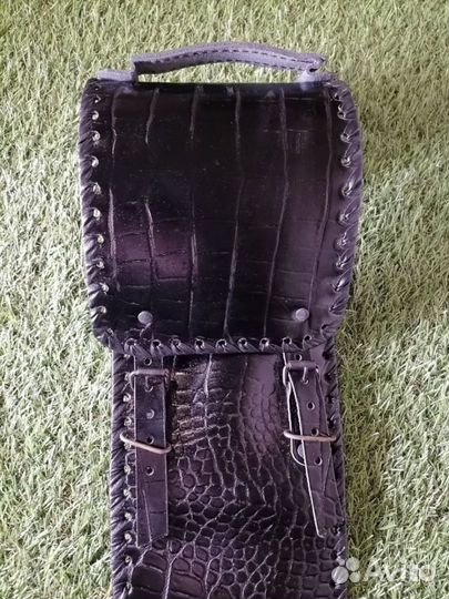 Чехол для шампуров кожаный черный