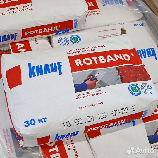 Штукатурка гипсовая knauf ротбанд 30 кг