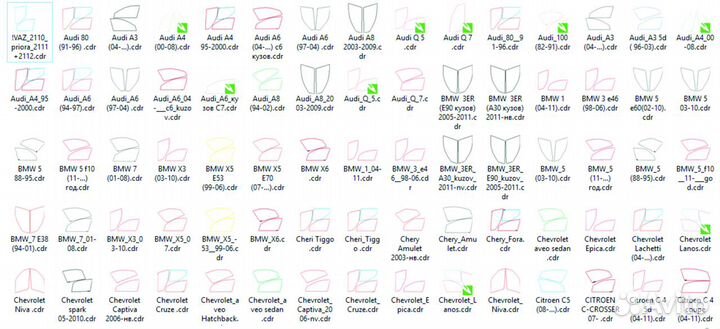 Лекала для резки автотонировки стекло