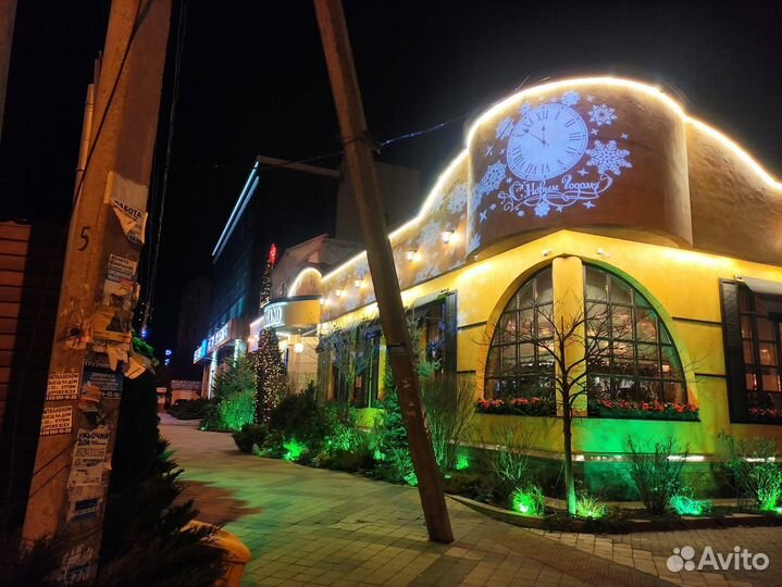 Гобо проектор для рекламы, слайд за день