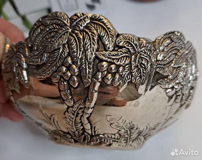 207 Металлическая ажурная конфетница 80-90 гг