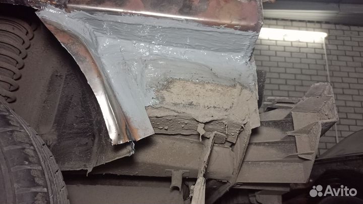 Сварка днища автомобиля порогов