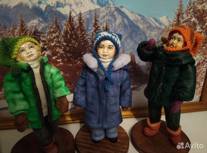 Интерьерные игрушки - Три брата