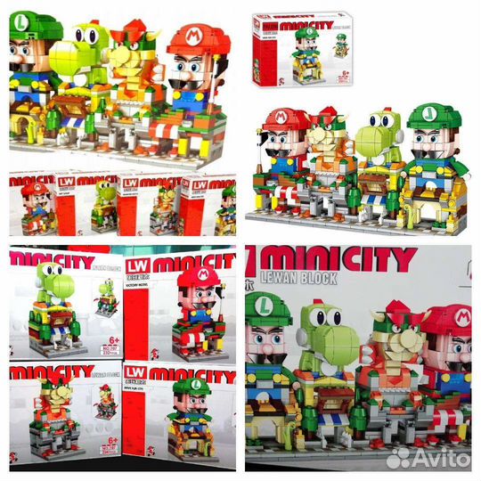 Конструктор супер марио зомби против растений 4В1