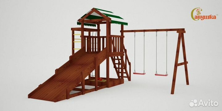 Игровая площадка Савушка 4 сезона Мастер 5 Махагон