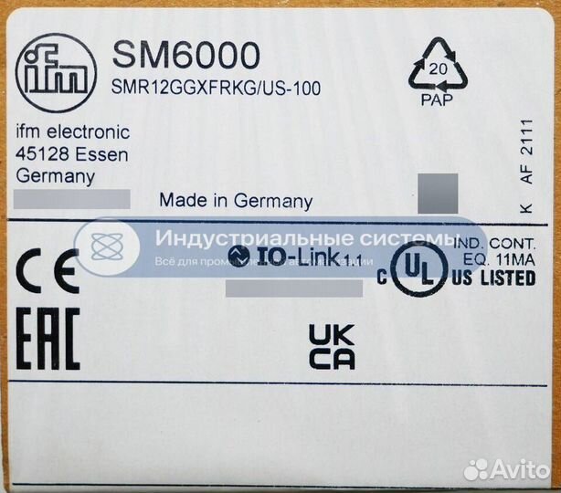 Датчик потока ifm SMR12ggxfrkg/US-100