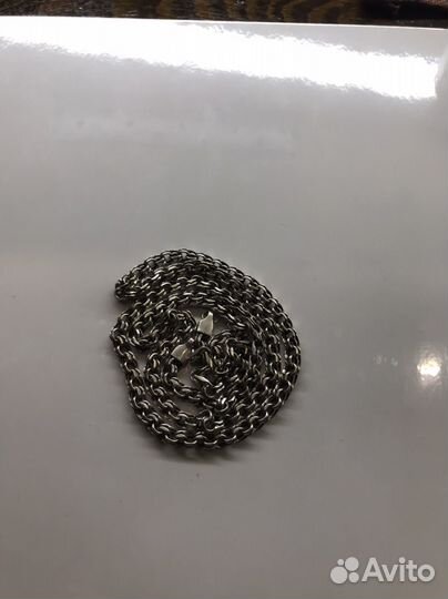 Серебряная цепь бисмарк 60 см