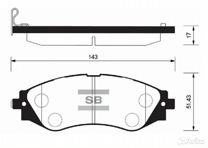 Колодки тормозные пер.Daewoo Nexia R14 Lanos Ravon