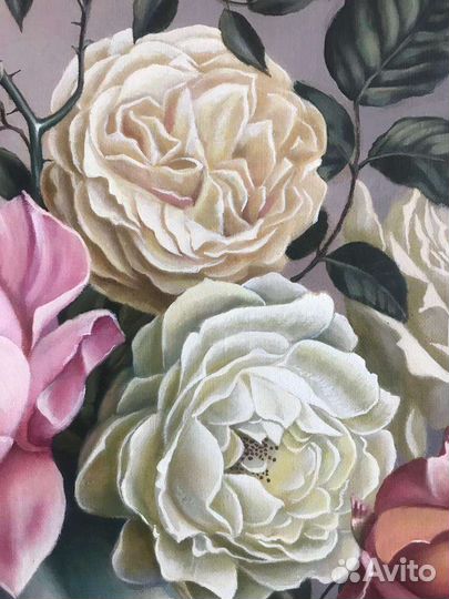 Картина маслом 50*60 см Розы
