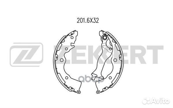 Колодки торм. бараб. задн. Hyundai Accent III 0