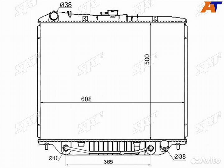 Радиатор Honda Passport 93-02 Isuzu Bighorn 91-02