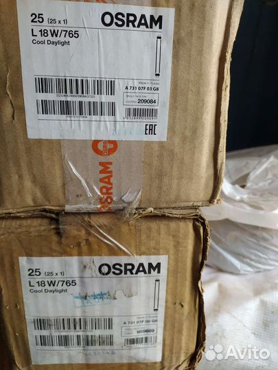 Линейная люминесцентная лампа osram L 18W/765