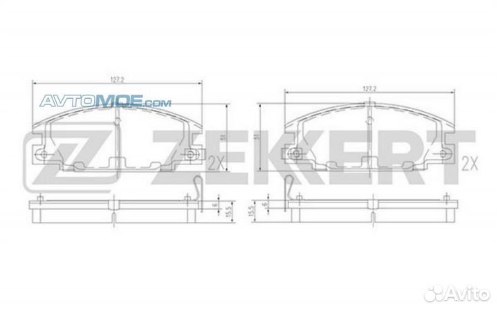 Колодки торм. диск. передн. Isuzu Campo (KB) 85- T