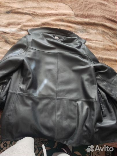 Кожаная куртка мужская 52 54