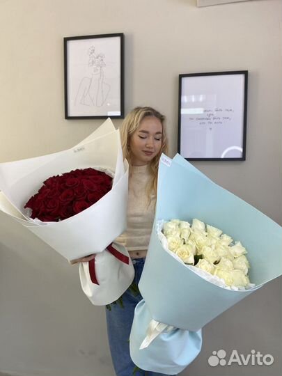 Букет-Гигант из роз 50см