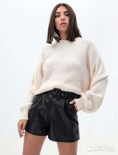 Шорты экокожа