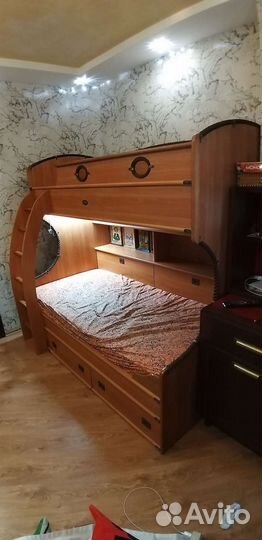 Детская двухъярусная кровать капитан Флинт