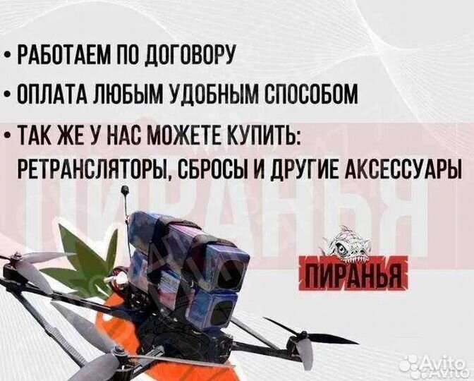 Дpoн фпв Пирaнья 7 и 10 дюйм