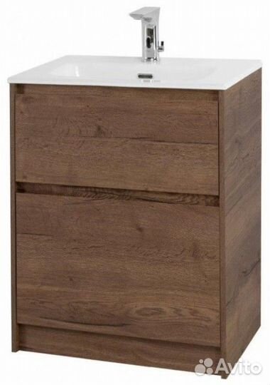 Тумба с раковиной BelBagno Kraft 60-PIA-BB600ETL Rovere Tabacco