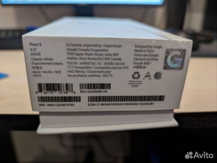 Google Pixel 3, 4/64 ГБ