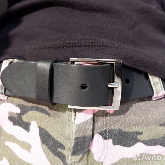 Мужской кожаный ремень новый
