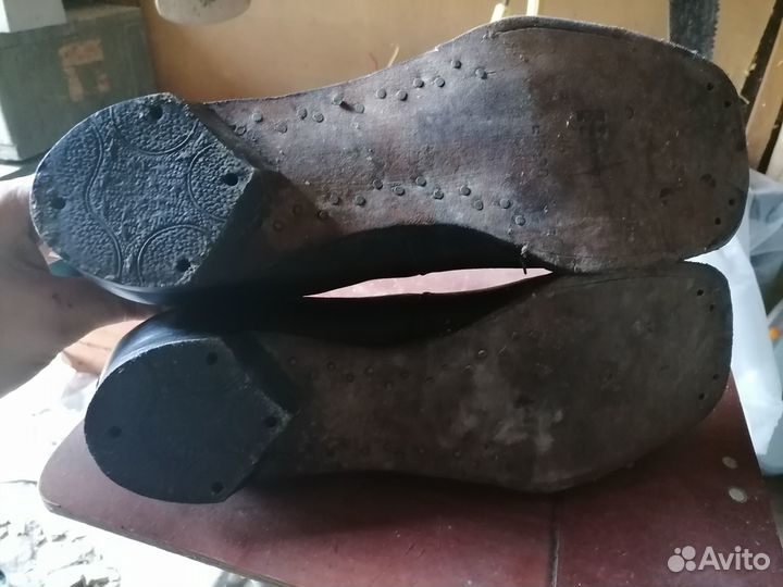 Кирзовые лыжные ботинки СССР. Размер 44