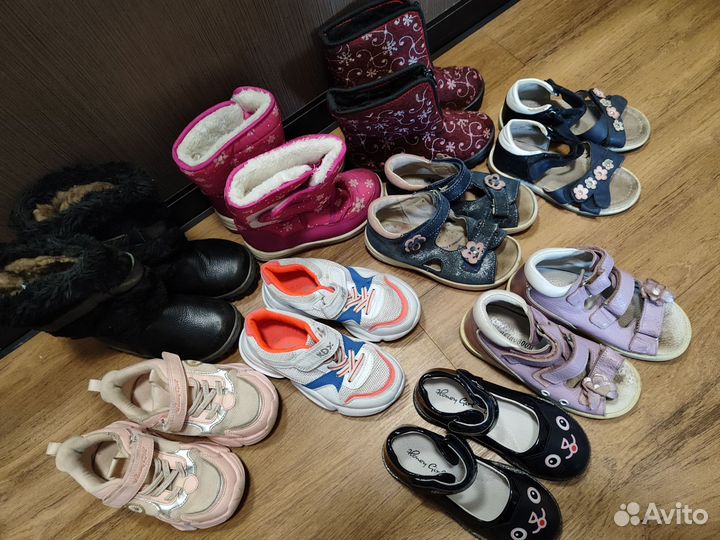 Обувь пакетом для девочек 27 р (9 пар)