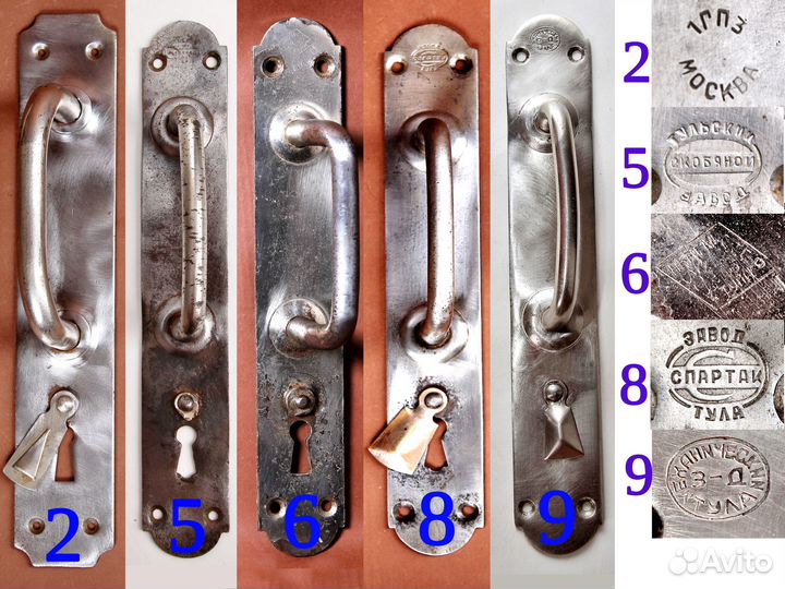 Ручки дверные и оконные. Старинные и винтажные