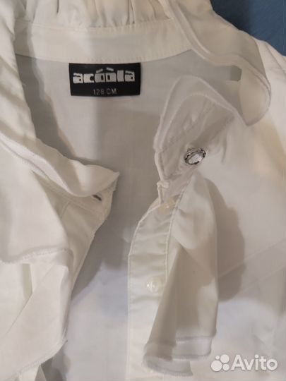 Рубашка белая акула для девочки