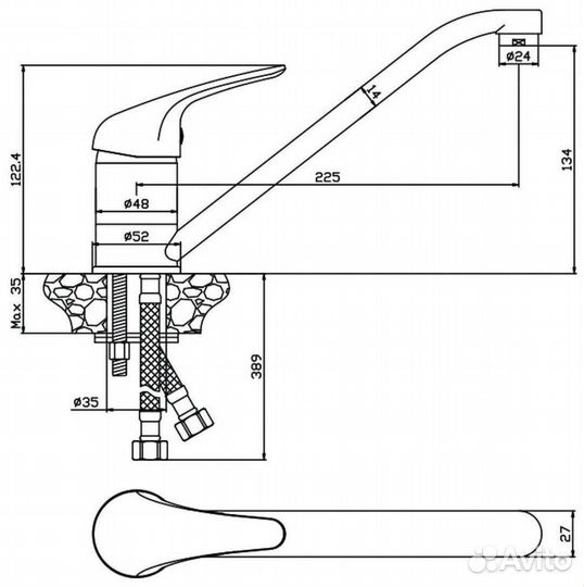 Смеситель olive'S leon 04400LN