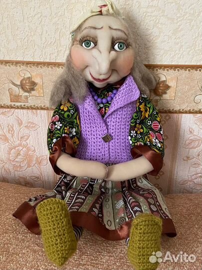 Интерьерная текстильная кукла «Баба-Яга»
