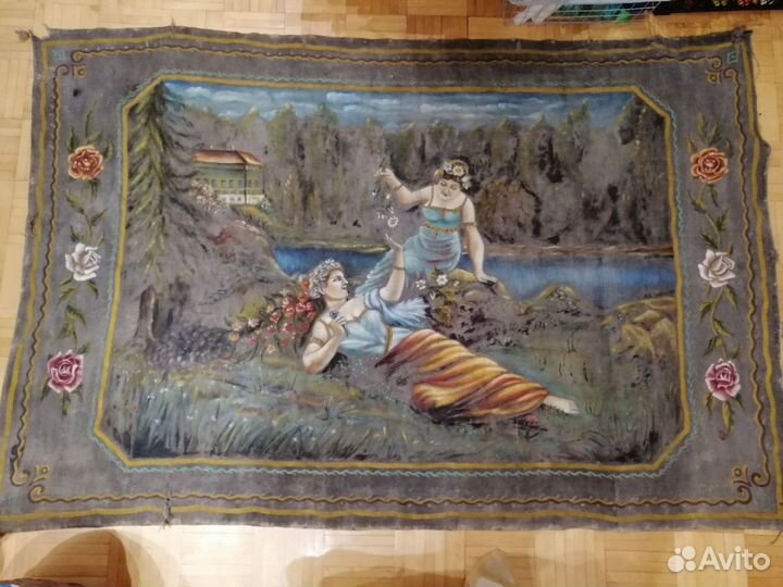 Старинная картина на ткани
