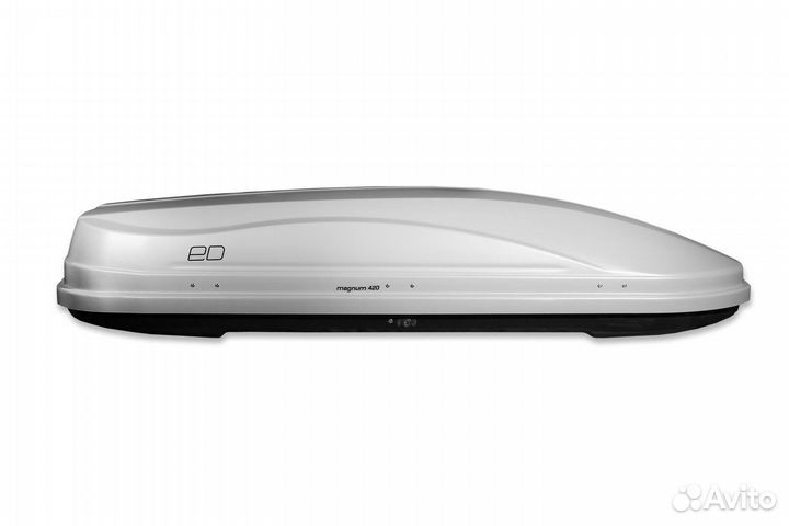 Автобокс на крышу ED Magnum 420 серый карбон