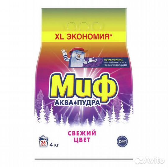 Стиральный порошок миф свежий цвет 4кг