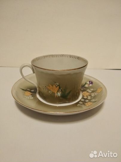 Чашка с блюдцем фарфор СССР