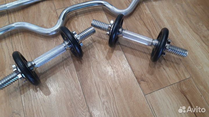 Гантели разборные D31мм, гриф W гриф EZ