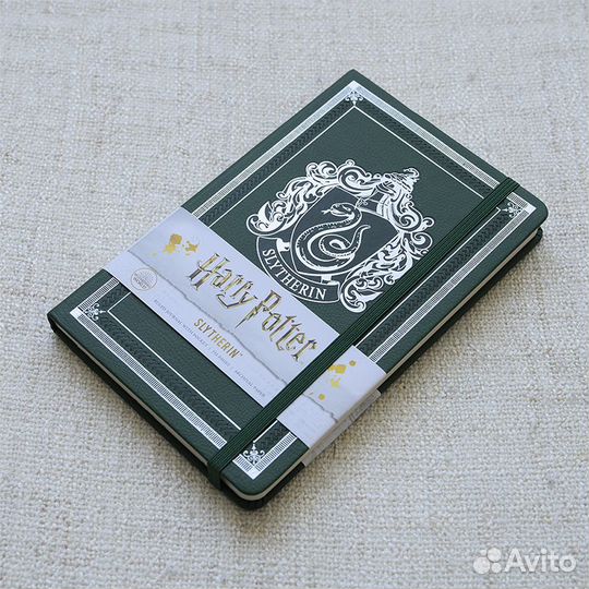 Блокнот Слизерин с серебряным тиснением