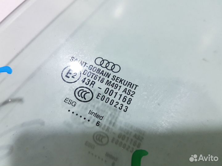 Стекло двери задней левой ауди а8 audi s8