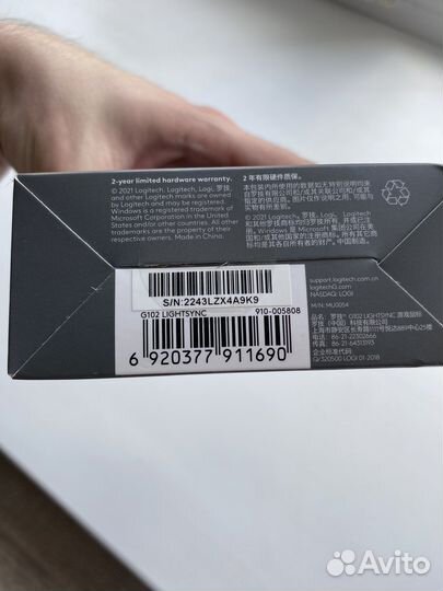 Игровая мышь logitech g102 lightsync