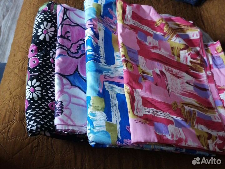 Отрез ткани крепдешин СССР хлопок